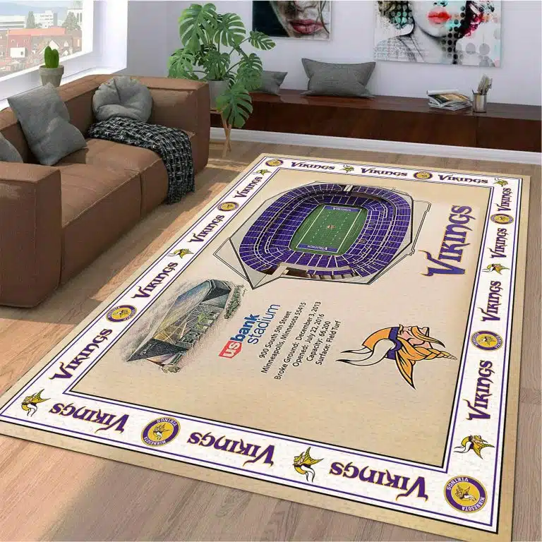 Minnesota Vikings Rug UX20 - Image 5