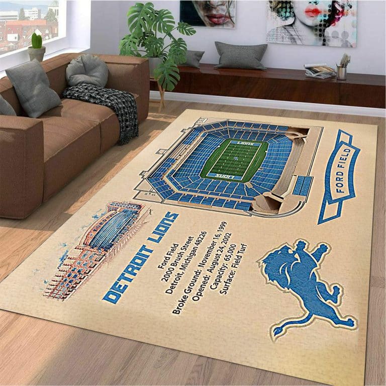 Detroit Lions Rug OV48 - Image 5