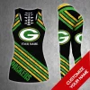 Green Bay Packers Women's Hollow Out Tank Top + Legging DF37