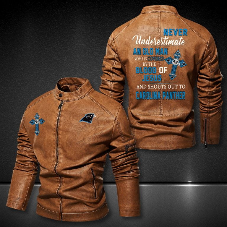 Carolina Panthers Leather Jacket YV12