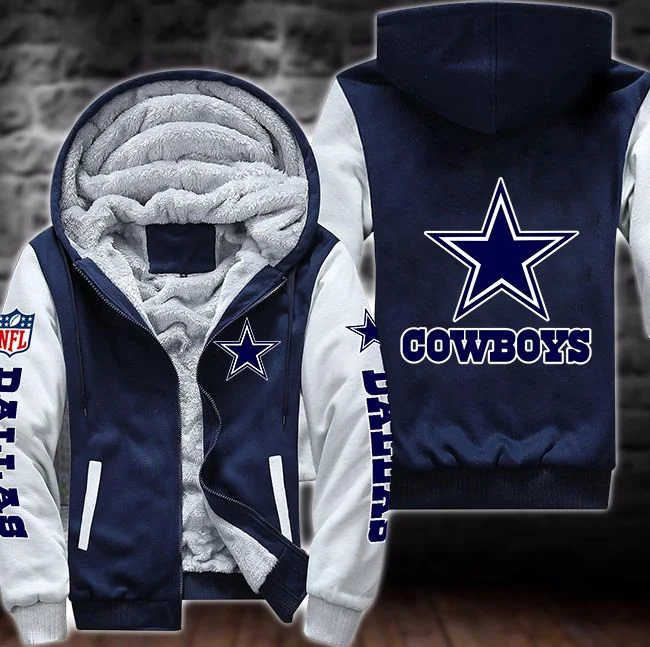 Dallas Cowboys Fleece Hoodie RG77 - Image 4
