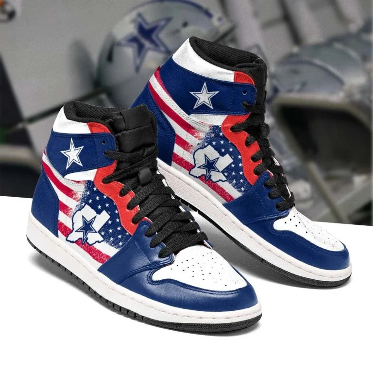 Dallas Cowboys Jordan Sneakers WJ27 - Image 2