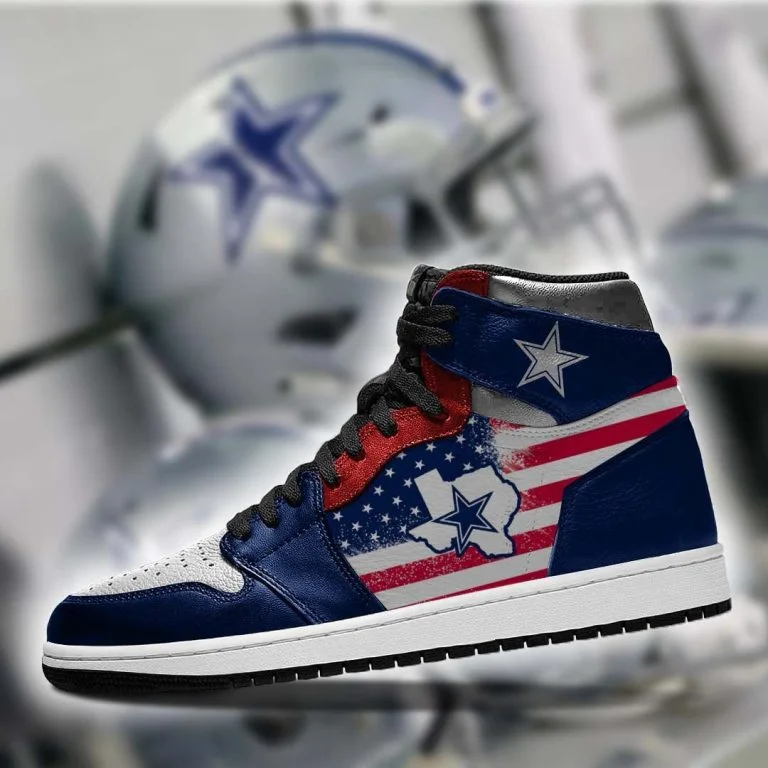 Dallas Cowboys Jordan Sneakers WJ27 - Image 3