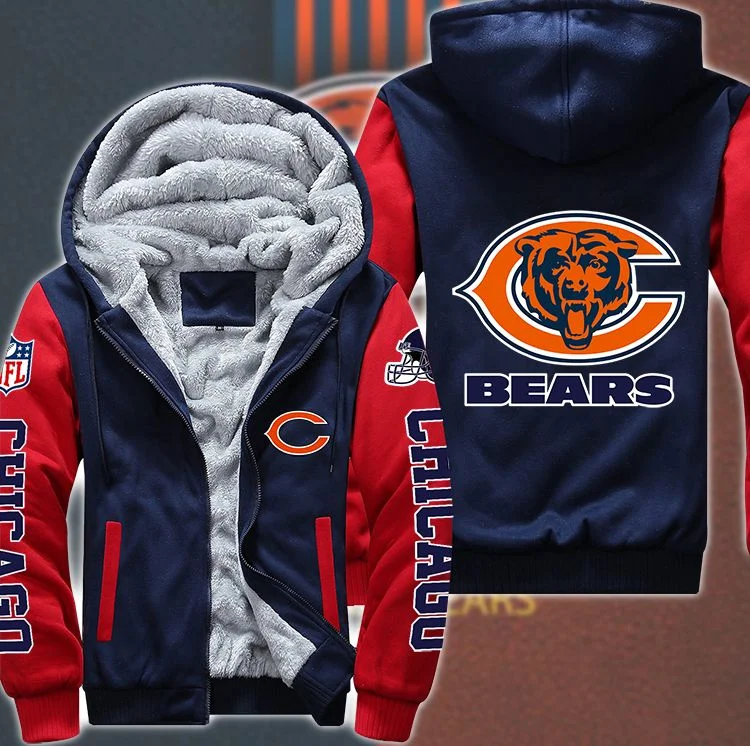 Chicago Bears Fleece Hoodie XG81 - Image 3