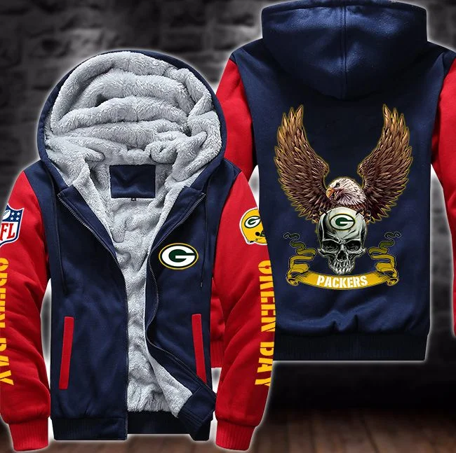 Green Bay Packers Fleece Hoodie VD57 - Image 4