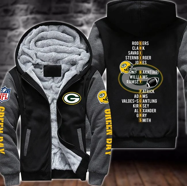 Green Bay Packers Fleece Hoodie AW29 - Image 3