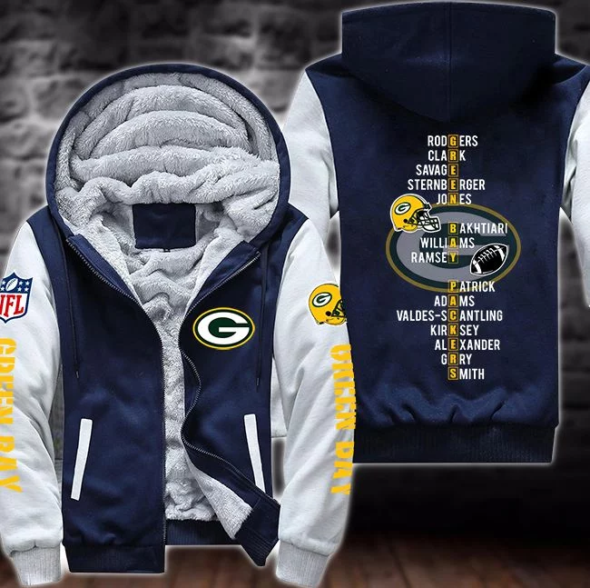 Green Bay Packers Fleece Hoodie AW29 - Image 2