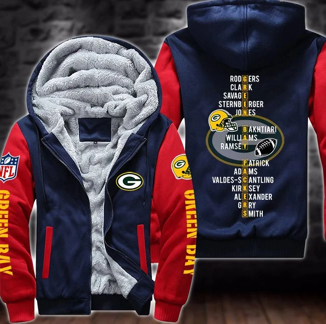 Green Bay Packers Fleece Hoodie AW29 - Image 4