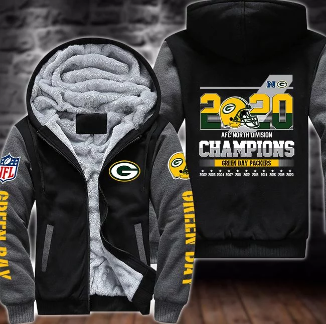 Green Bay Packers Fleece Hoodie GR64 - Image 4