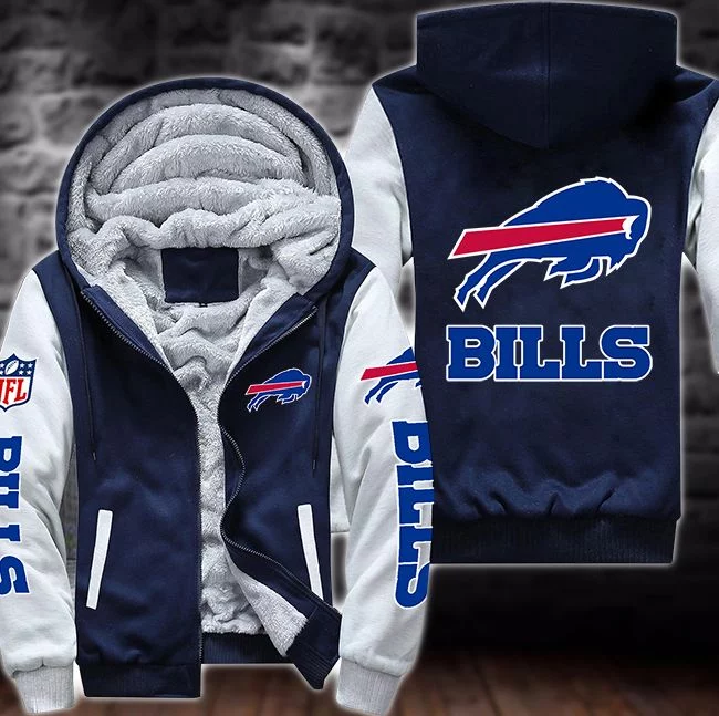 Buffalo Bills Fleece Hoodie HE54 - Image 4
