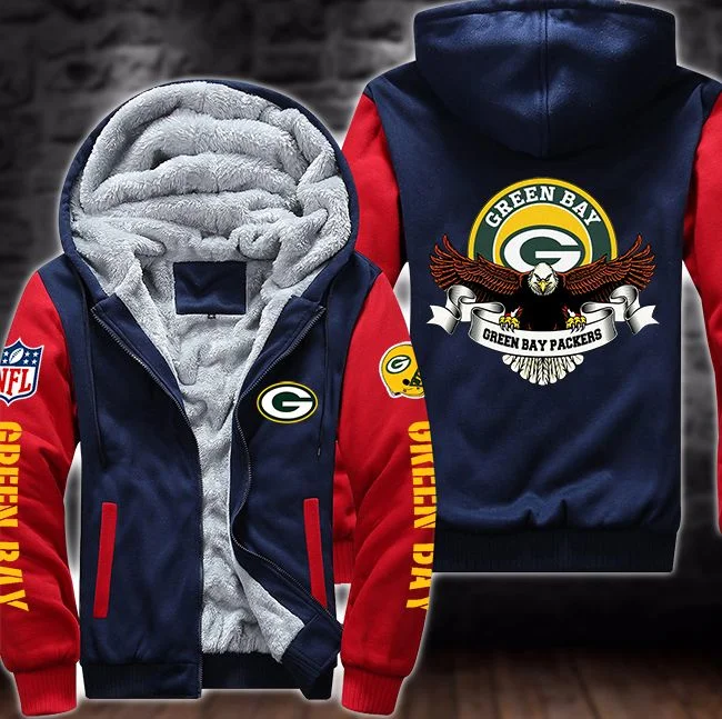 Green Bay Packers Fleece Hoodie EG87 - Image 2