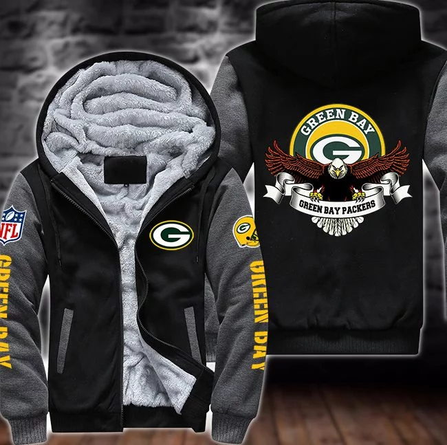 Green Bay Packers Fleece Hoodie EG87 - Image 4