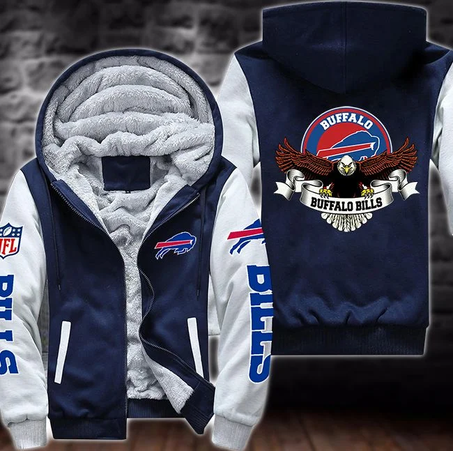 Buffalo Bills Fleece Hoodie HW97 - Image 3