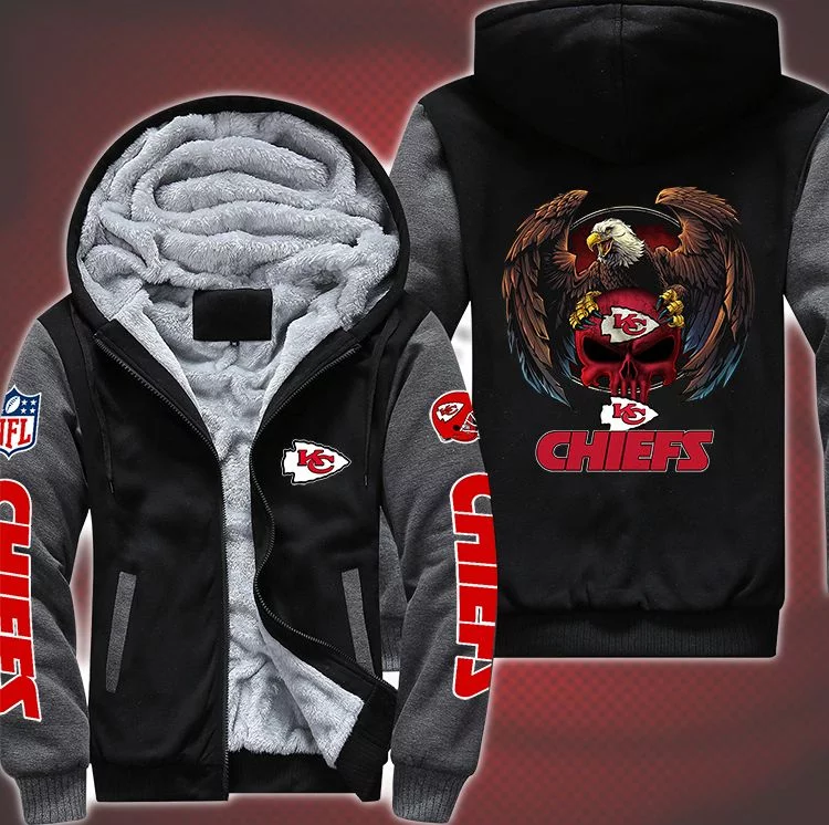 Kansas City Chiefs Fleece Hoodie QW27 - Image 3