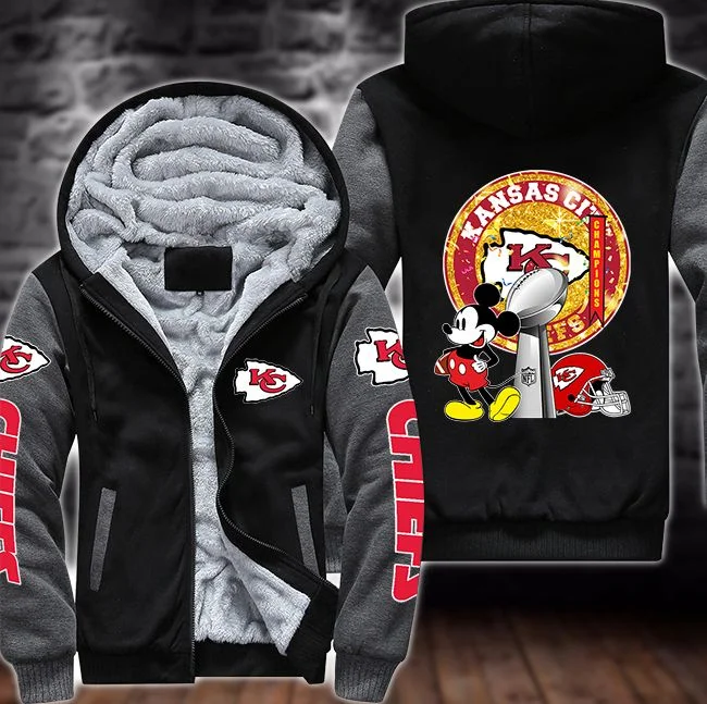 Kansas City Chiefs Fleece Hoodie NS28 - Image 3