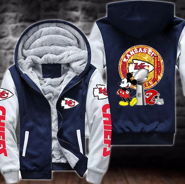 Kansas City Chiefs Fleece Hoodie NS28 - Image 4