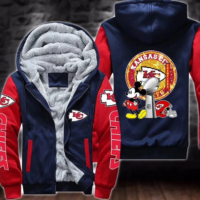 Kansas City Chiefs Fleece Hoodie NS28 - Image 2