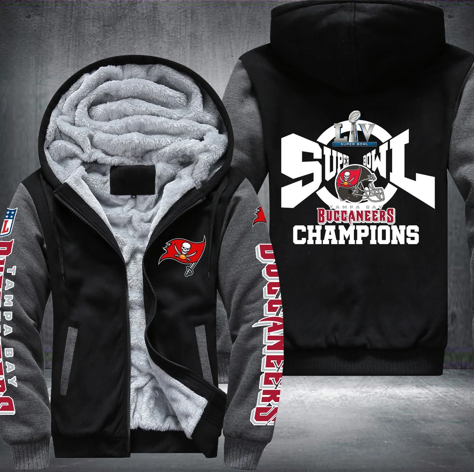 Tampa Bay Buccaneers Fleece Hoodie JE41 - Image 2