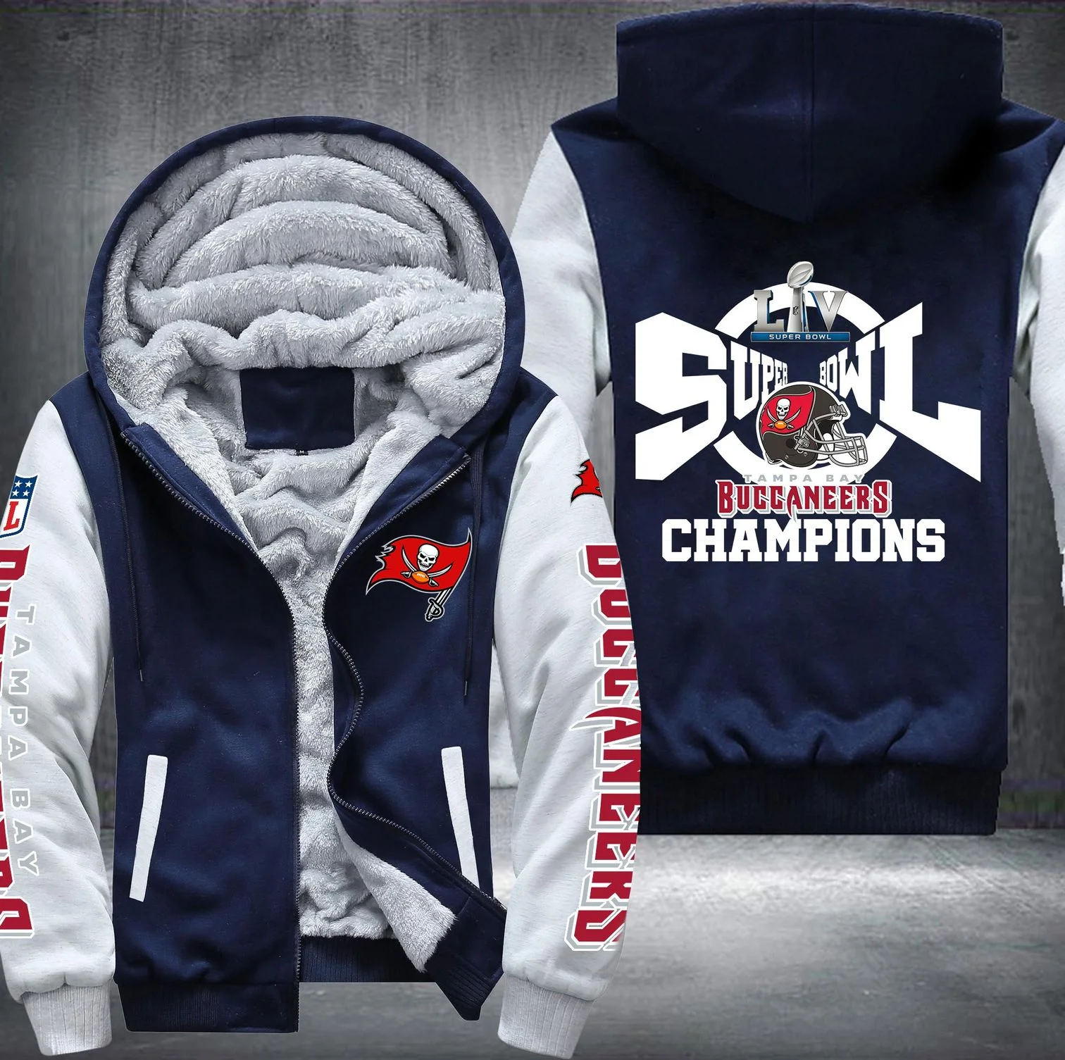 Tampa Bay Buccaneers Fleece Hoodie JE41 - Image 4
