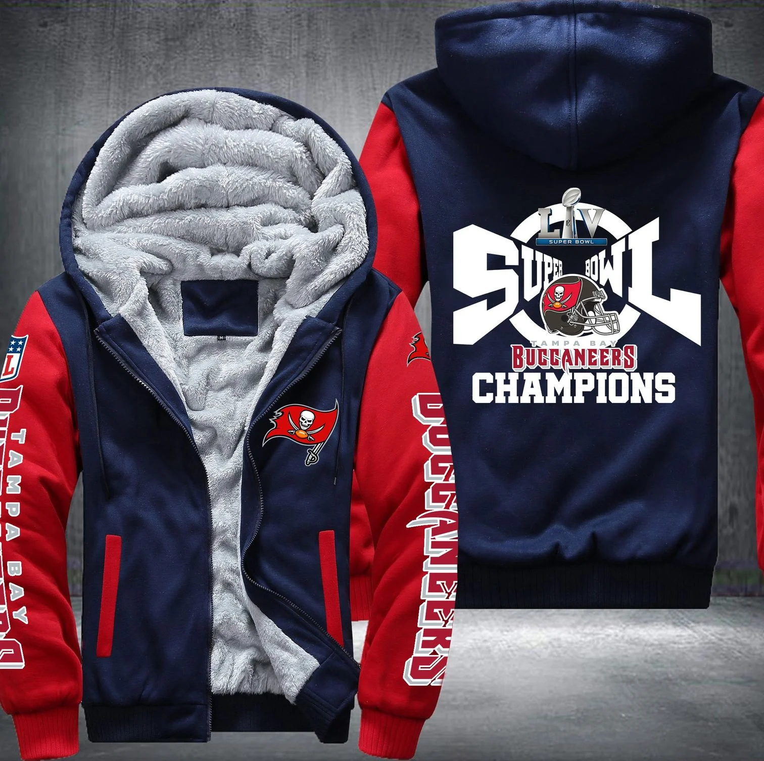 Tampa Bay Buccaneers Fleece Hoodie JE41 - Image 3