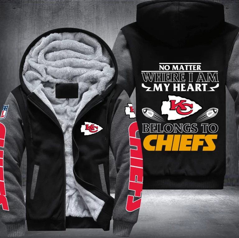 Kansas City Chiefs Fleece Hoodie KH28 - Image 2