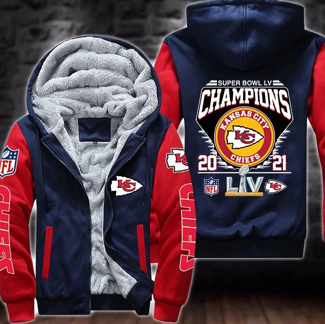 Kansas City Chiefs Fleece Hoodie XG52 - Image 3