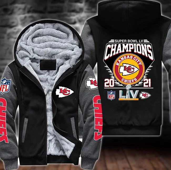 Kansas City Chiefs Fleece Hoodie XG52 - Image 4