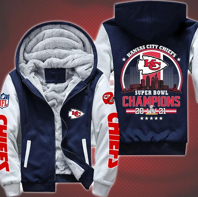 Kansas City Chiefs Fleece Hoodie QG99 - Image 3