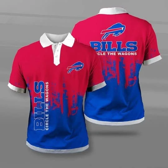 Buffalo Bills Polo T-Shirt Full Size GX49