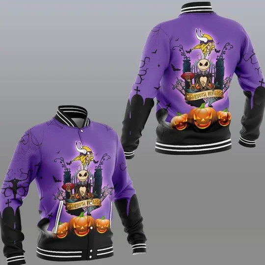 Minnesota Vikings Baseball Jacket BJ88