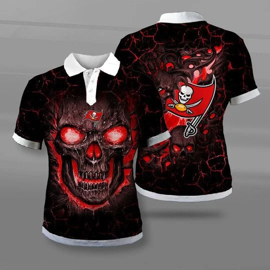 Tampa Bay Buccaneers Polo T-Shirt Full Size OG38