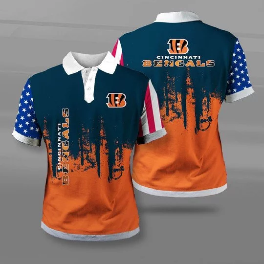 Cincinnati Bengals Polo T-Shirt Full Size GT55