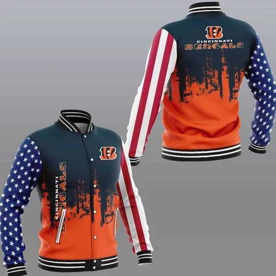 Cincinnati Bengals Baseball Jacket IO04