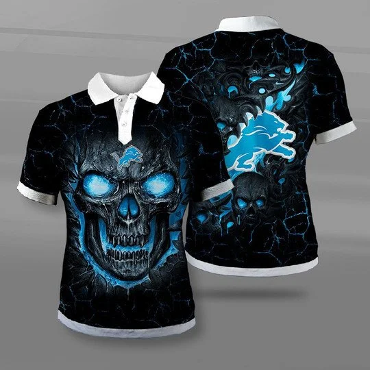 Detroit Lions Polo T-Shirt Full Size OV47