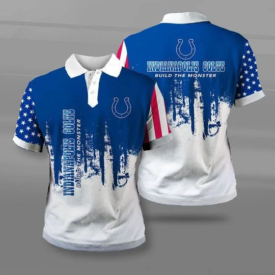 Indianapolis Colts Polo T-Shirt Full Size IE82
