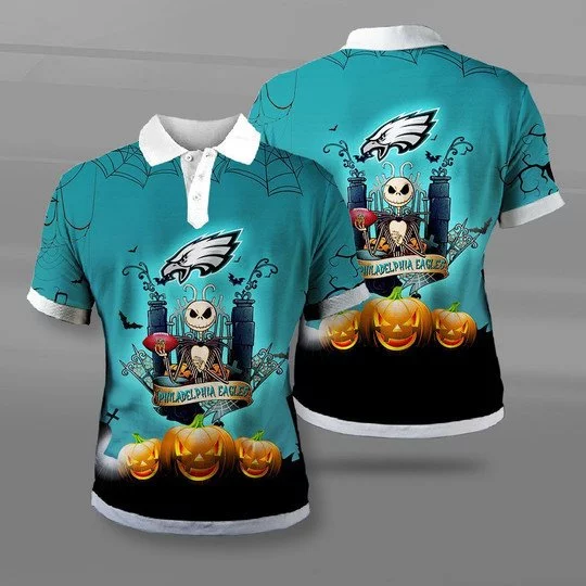 Philadelphia Eagles Polo T-Shirt Full Size YK91