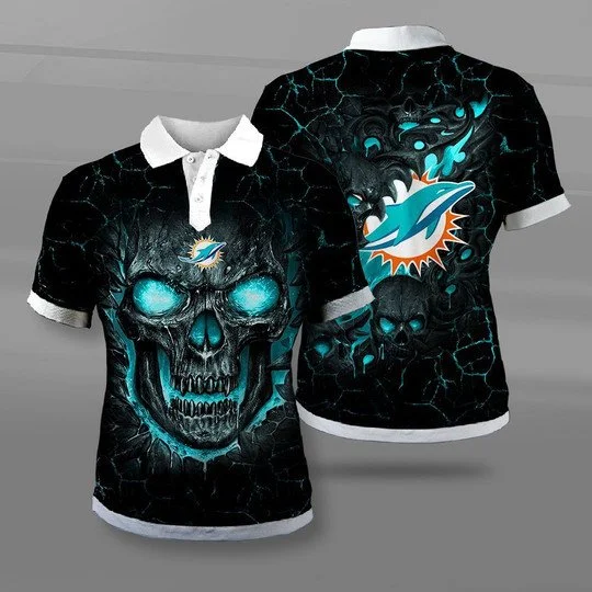 Miami Dolphins Polo T-Shirt Full Size TP90
