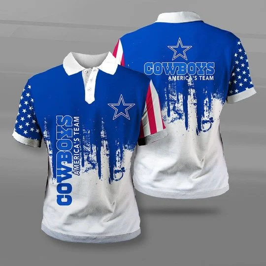 Dallas Cowboys Polo T-Shirt Full Size TF93