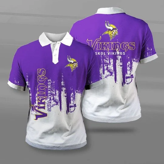 Minnesota Vikings Polo T-Shirt Full Size UZ33