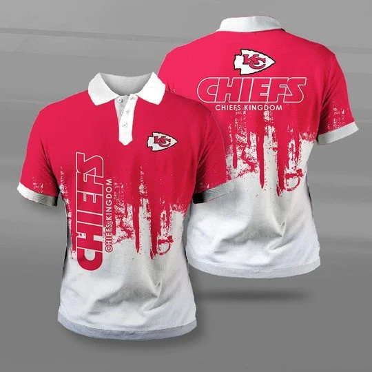 Kansas City Chiefs Polo T-Shirt Full Size KS59