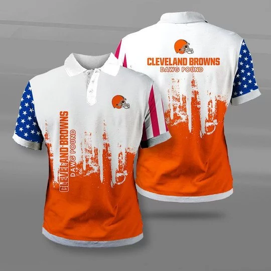 Cleveland Browns Polo T-Shirt Full Size OP38
