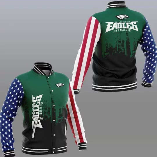 Philadelphia Eagles Baseball Jacket IB82