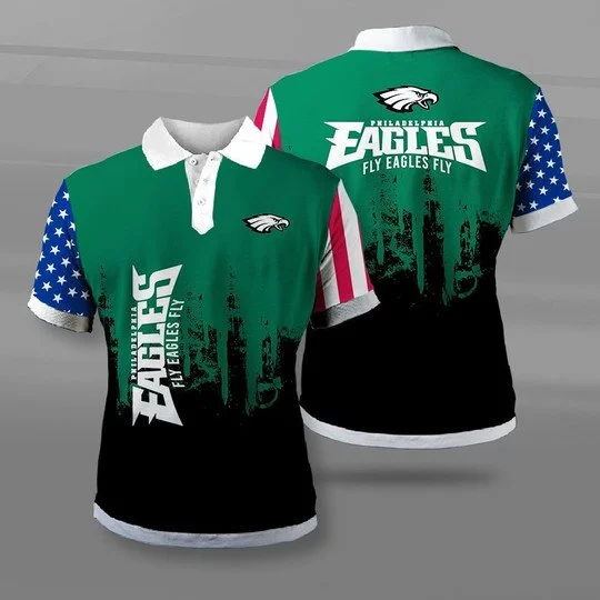 Philadelphia Eagles Polo T-Shirt Full Size BI18