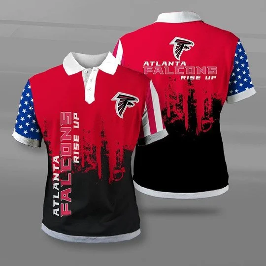 Atlanta Falcons Polo T-Shirt Full Size IB63