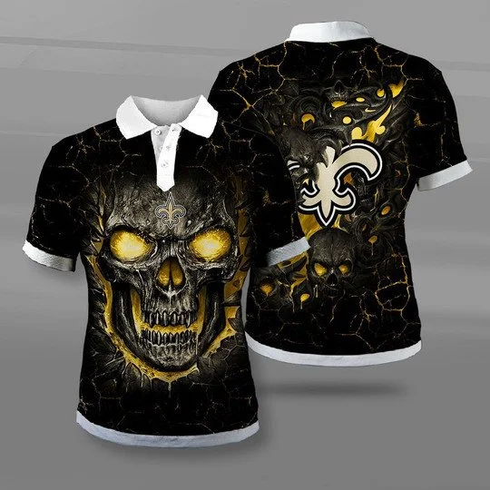 New Orleans Saints Polo T-Shirt Full Size UW45