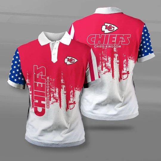 Kansas City Chiefs Polo T-Shirt Full Size UL94