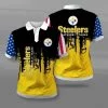 Pittsburgh Steelers Polo T-Shirt Full Size LD92