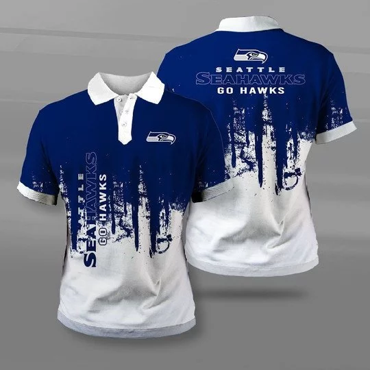 Seattle Seahawks Polo T-Shirt Full Size HW89