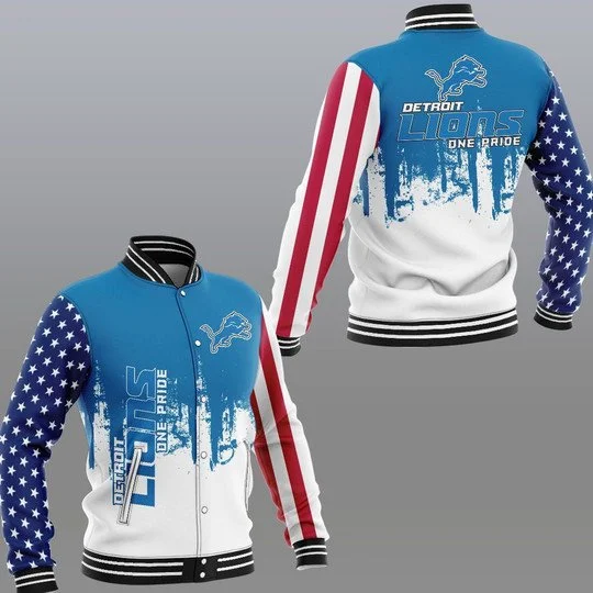 Detroit Lions Baseball Jacket TF85