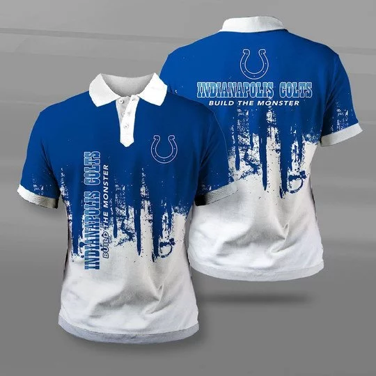 Indianapolis Colts Polo T-Shirt Full Size AK38